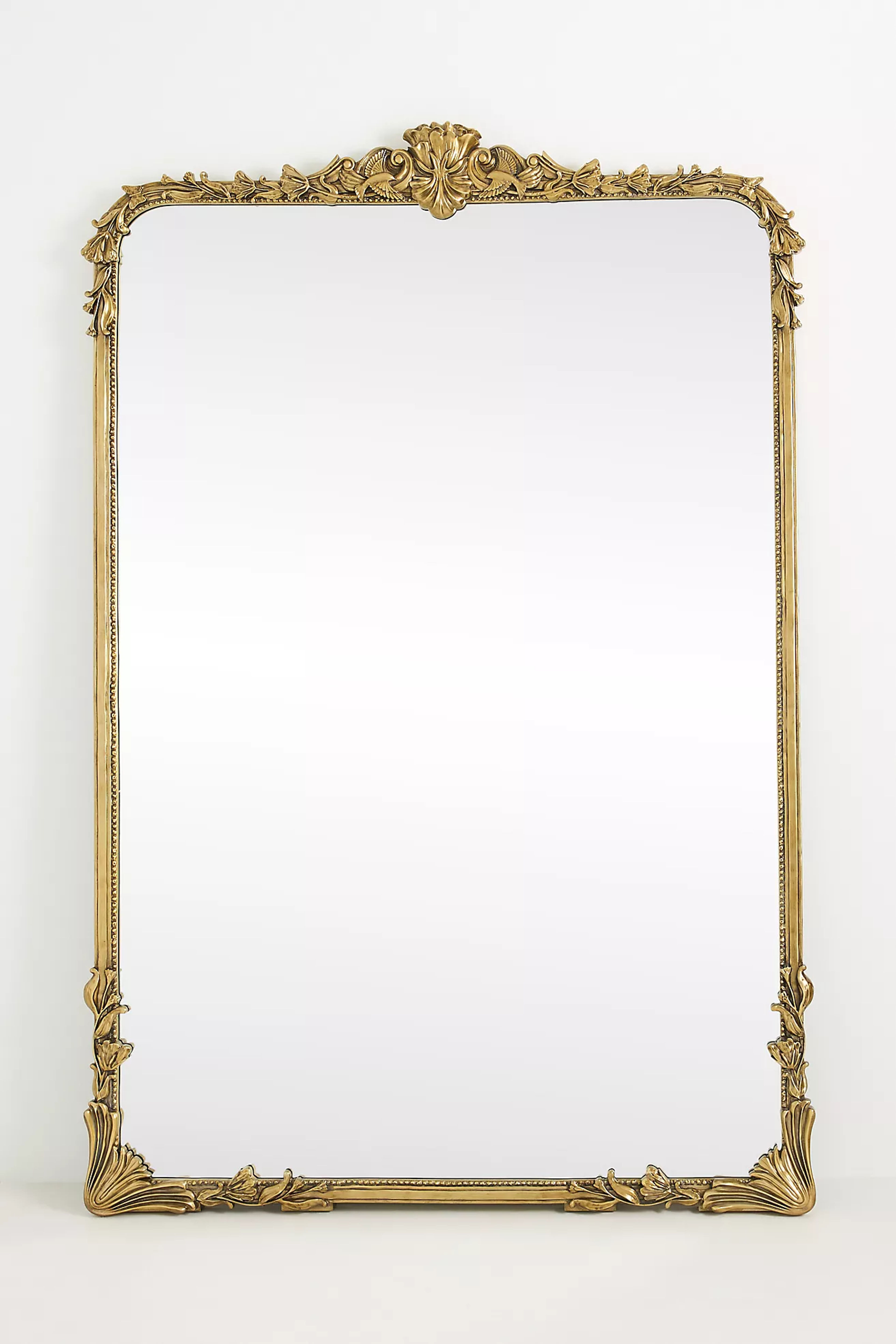 Vintage Mila Grand Oversized Gold Floor Mirror | AnthroHome