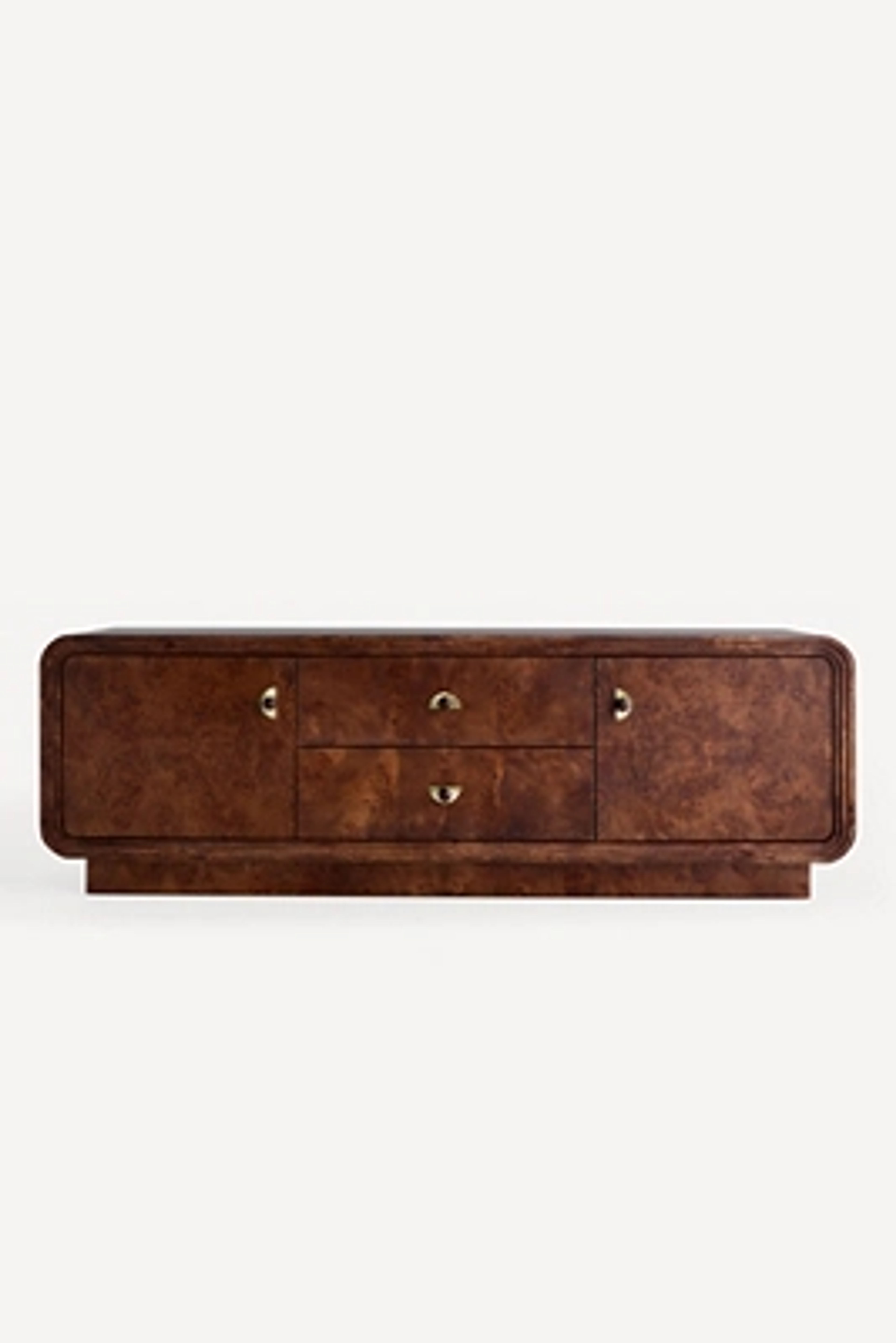Betti 76-Inch Burl Wood Media Console - Elegant TV Stand