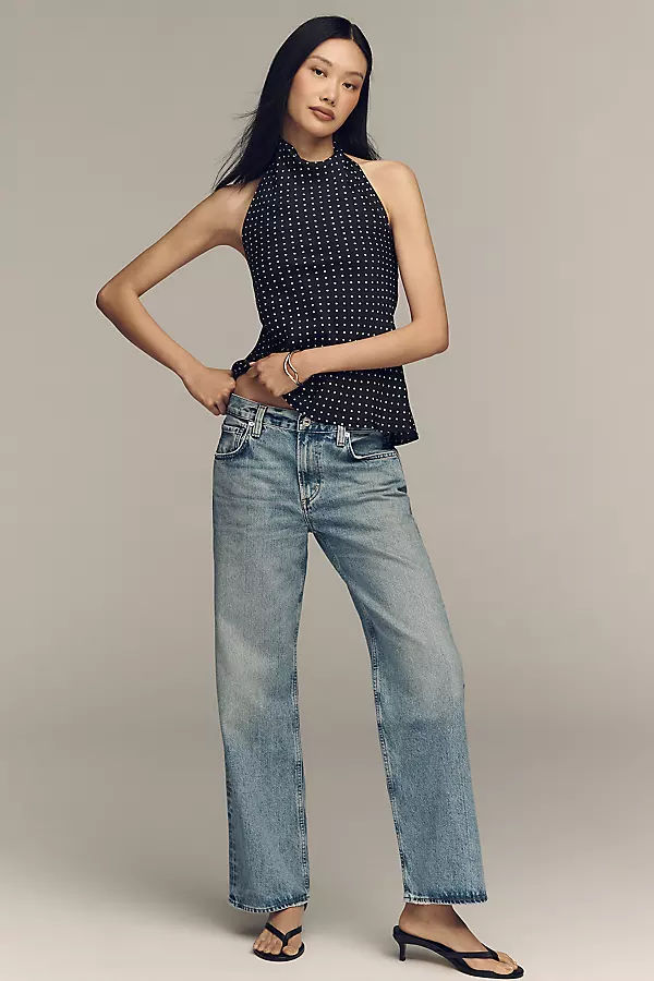 Lindz Mid-Rise Straight Jeans
