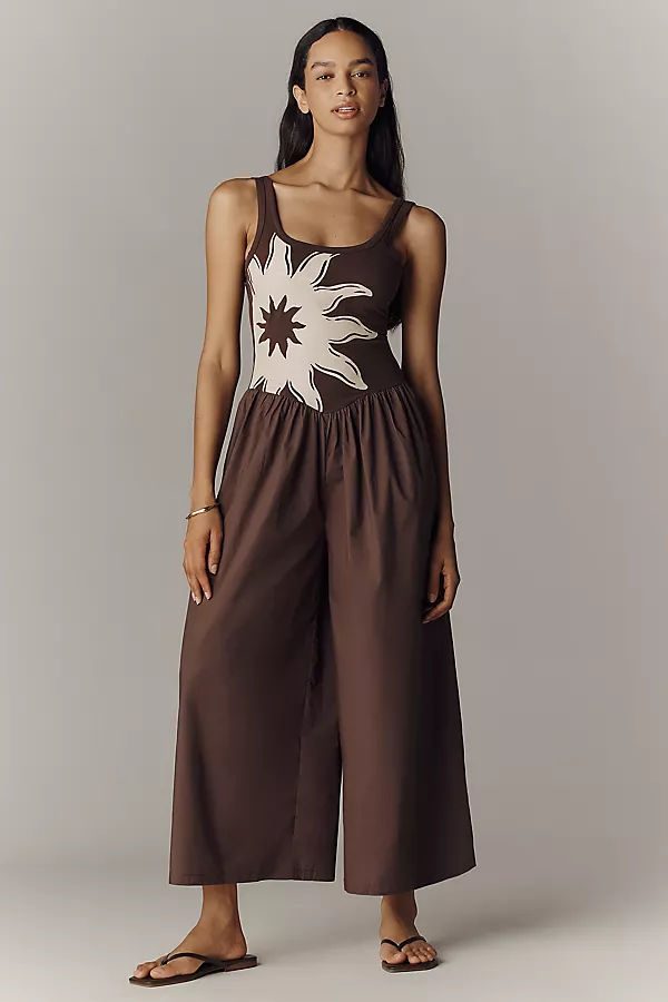Chocolate Sun Poplin Jumpsuit