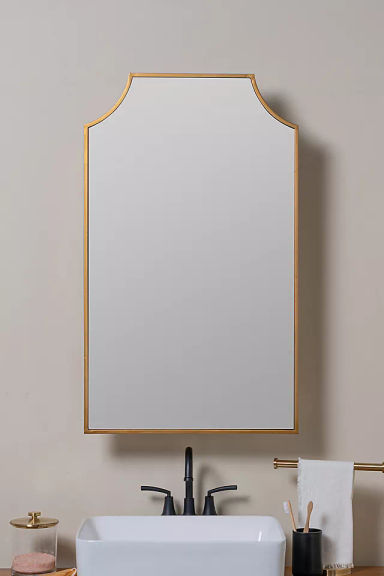 Simone Mirrored Metal Bathroom Wall Cabinet