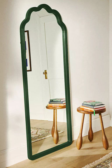 Clara Scalloped Wood Mirror