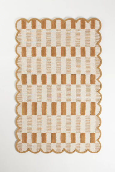 Matilda Goad & Co. Wool Tufted Scalloped Rug | AnthroHome