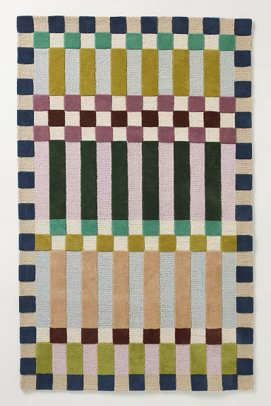 Hoxton Wool Tufted Checkered Rug