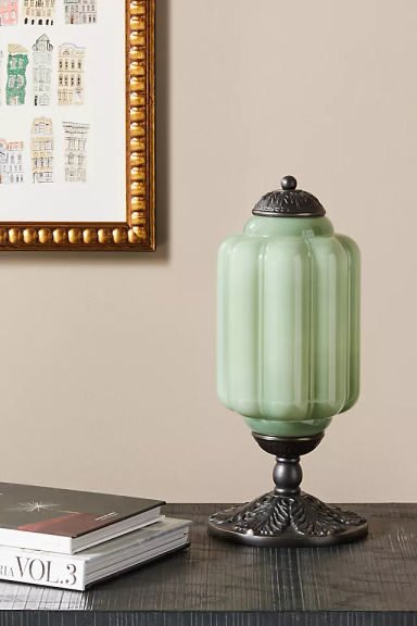 The Eloise Scallop Milk Glass Table Lamp
