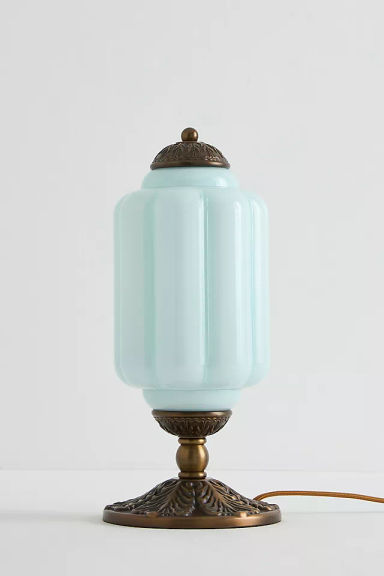The Eloise Scallop Milk Glass Table Lamp