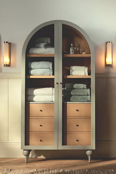 
The Fern Marble Top Three-Drawer Storage Cabinet