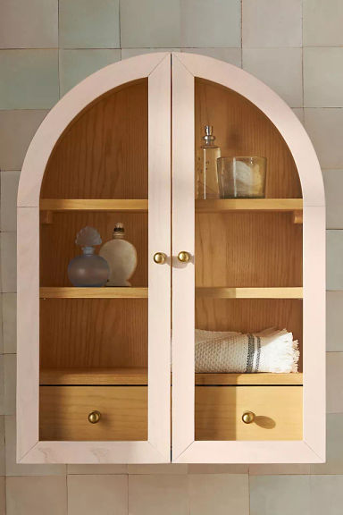 Fern Wood Arch Wall Cabinet