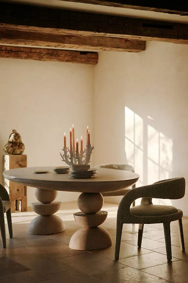 Sonali Oval 96" Double Pedestal Wood Dining Table