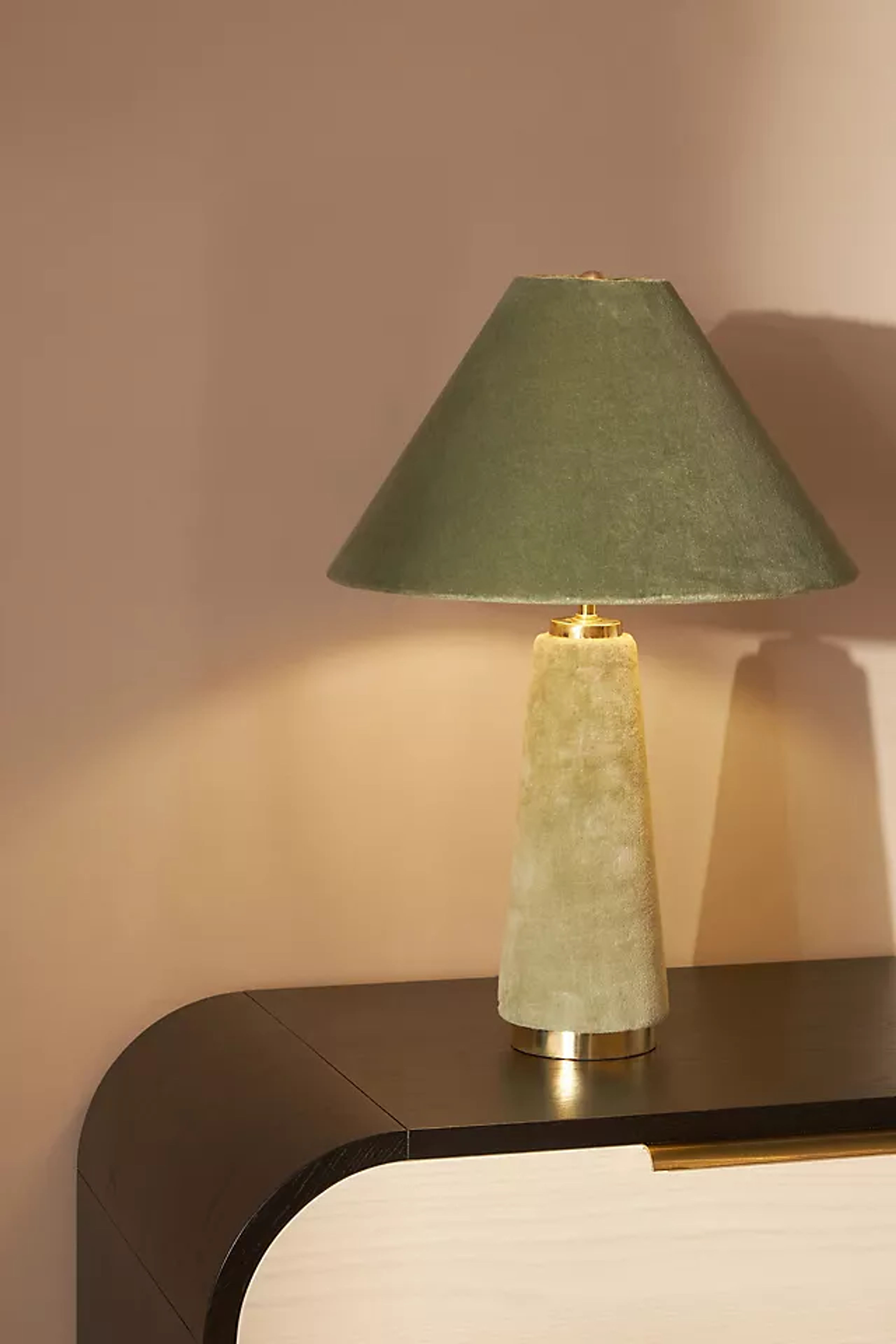 Lulu Velvet Table Lamp - Stylish & Safe Lighting