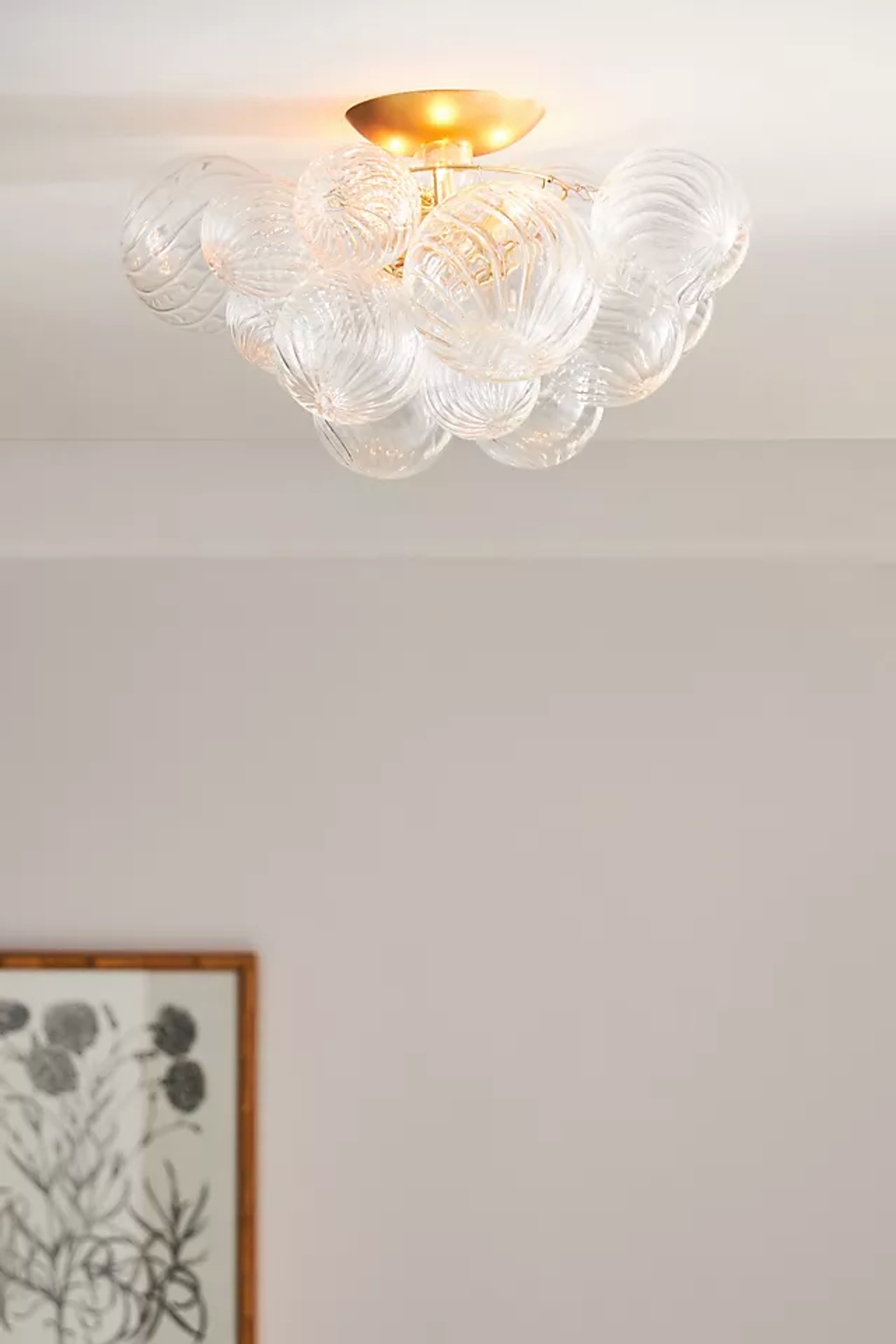 Talia Large Glass Flush Mount | Modern Ceiling Light