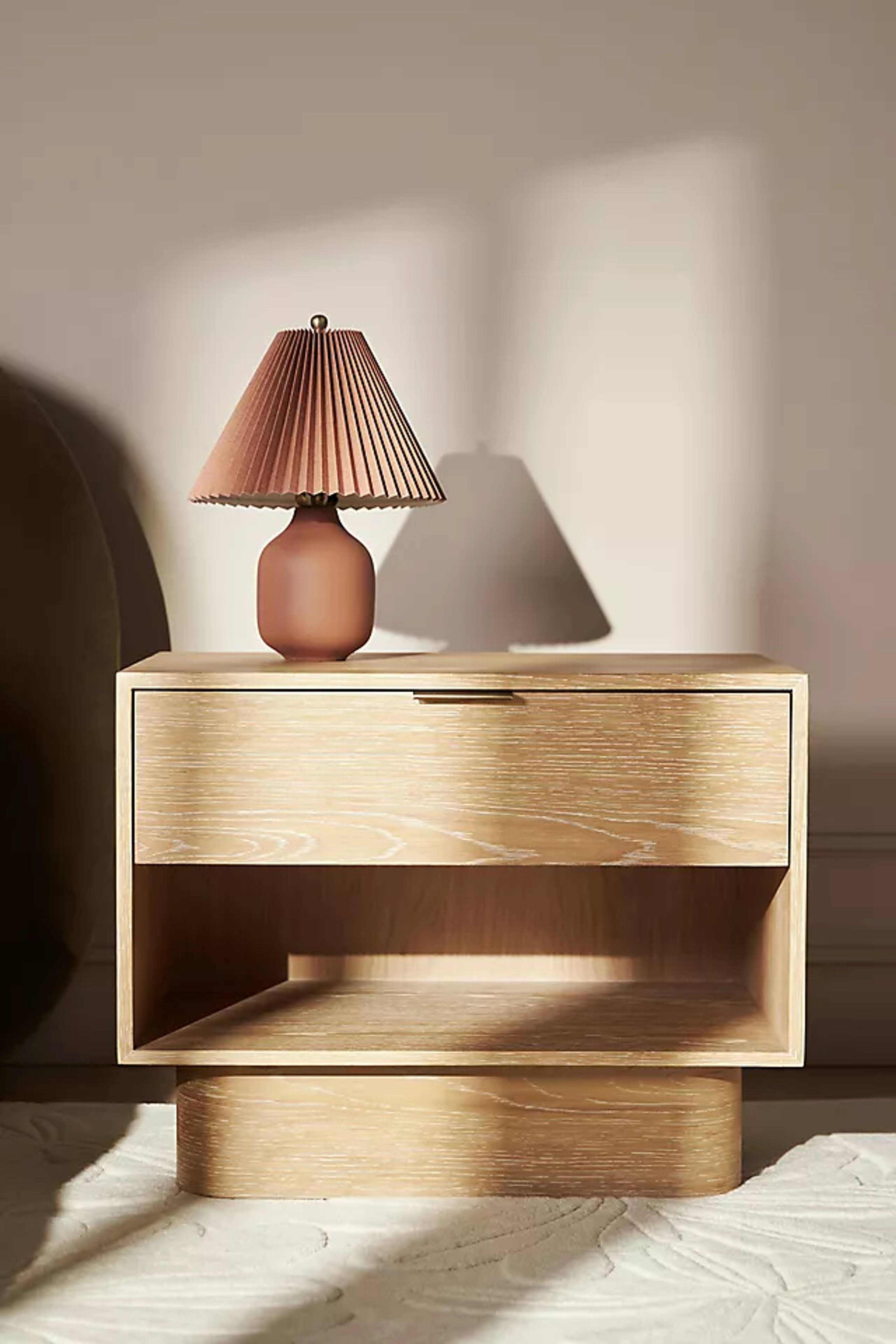 Aletta Oak Open Nightstand | Stylish Bedroom Storage