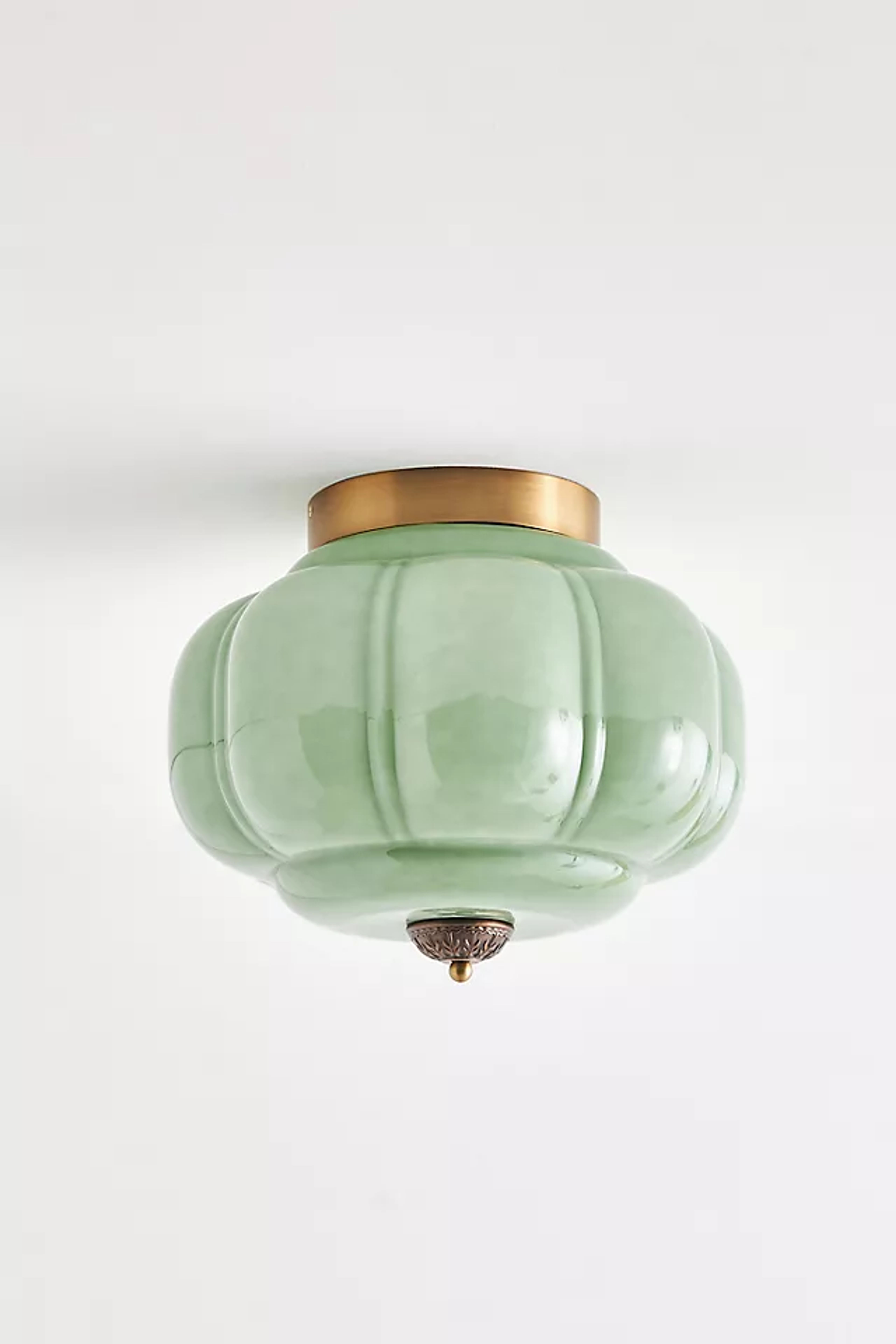 Eloise Scallop Milk Glass Flush Mount Light
