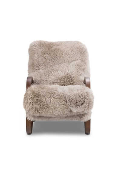 Tobin Upholstered Wool Fur Accent Chair | Anthropologie