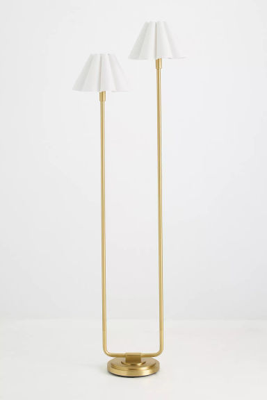 Polly Scalloped Shaded Metal Floor Lamp | Anthropologie