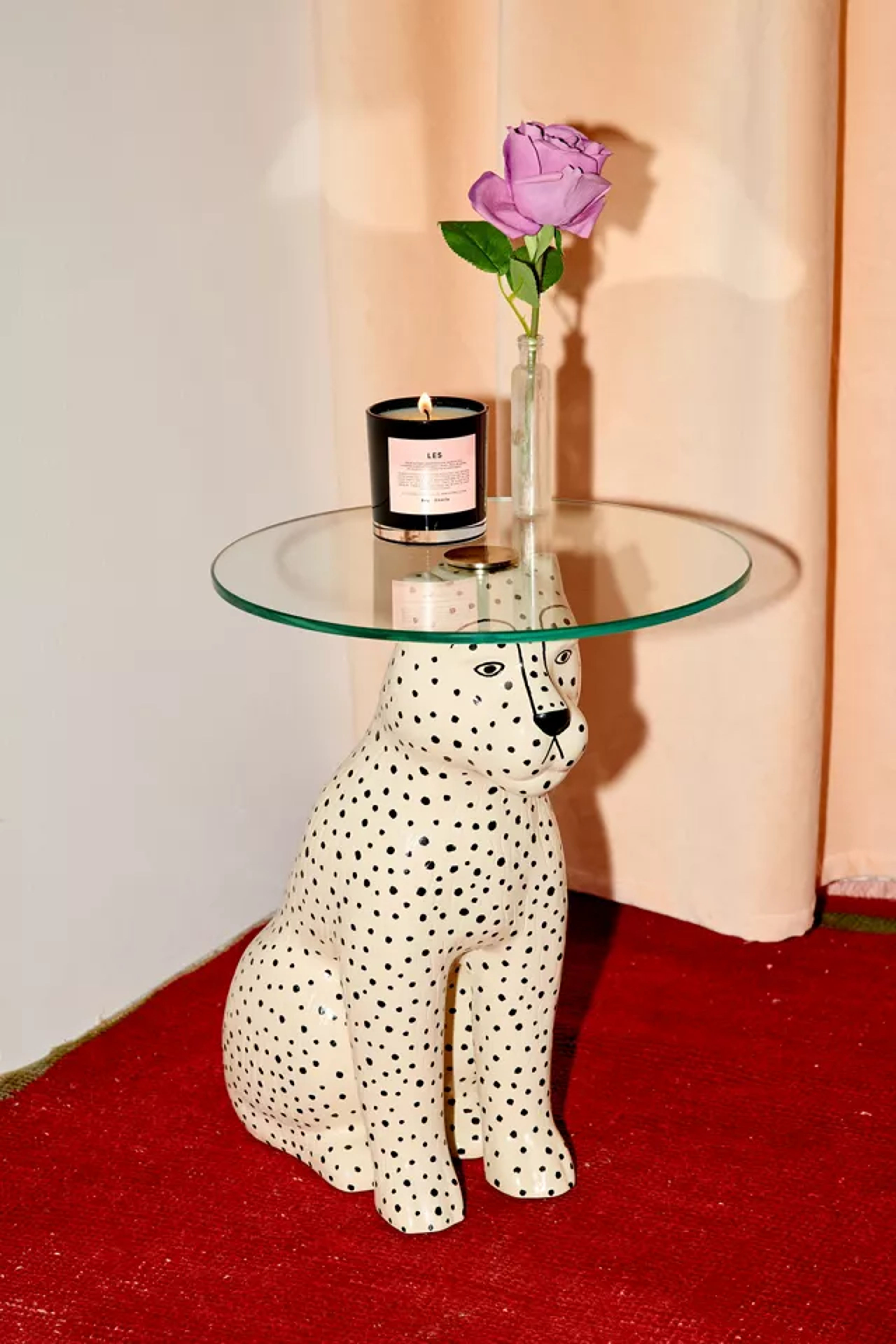 Unique Cheetah Sculptural Side Table