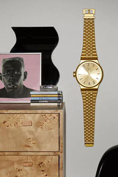 Gold Wristwatch Wall Clock