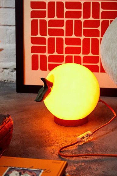 Orange Tischlampe
