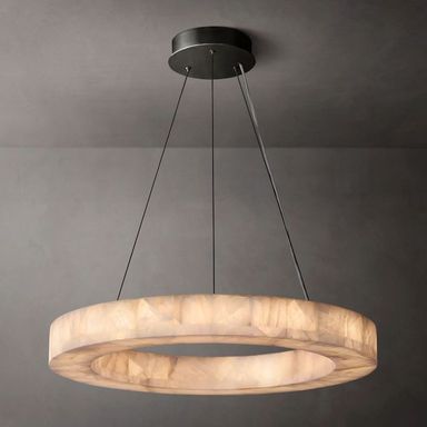 Riveage Calcite Round Chandelier 31"40"60",Living Room Chandelier,RH – Yarelighting