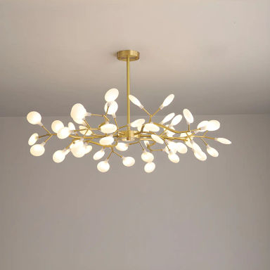 Exquisite Starburst Branches Chandelier in Brass/Gold