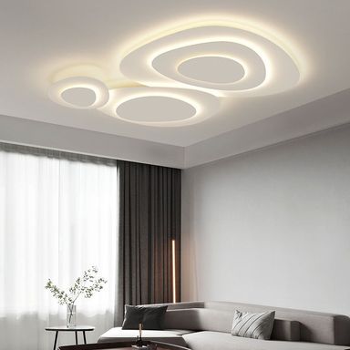 Modern LED Deckenleuchte Weiß Metall Wohnzimmer Esszimmer | Las Sola