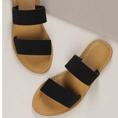Slip On Open Toe Flat Slide Sandals Spring Shoes Spring Break Easter Vacation Shoes Casual Shoes Beach Shoes Mother's Day Present Valentine's Day