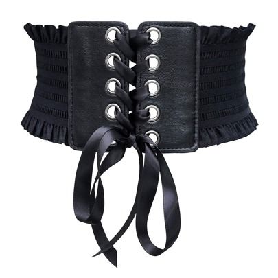1pc European & American Ins Style Adjustable Lace-Up Elastic Waist Belt Valentine's Day Valentines Summer, School Fall, Autumn, Halloween