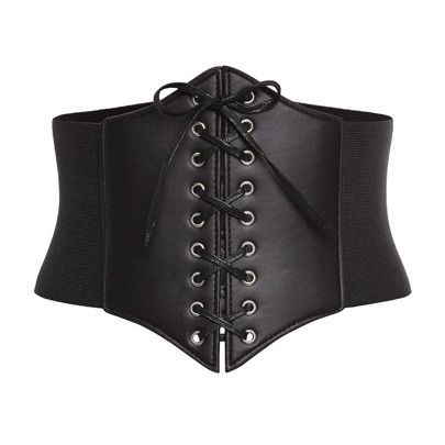 Women's Solid Color Slimming Lace-Up Corset Belt