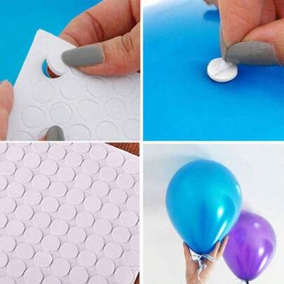 200pcs/1sheet Balloon Attachment Double-Sided Adhesive, Balloon Glue For Party