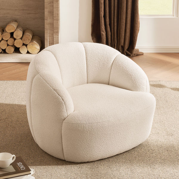 Brisa 35" Modern Accent Chair with Spill-resistant Fabric for Living Room and Bedroom