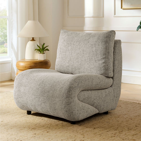 Elysian 32" Modern Gray Linen Accent Chair
