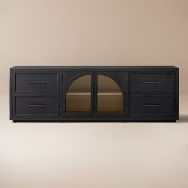 Valborg Oak Media Console, 80"
