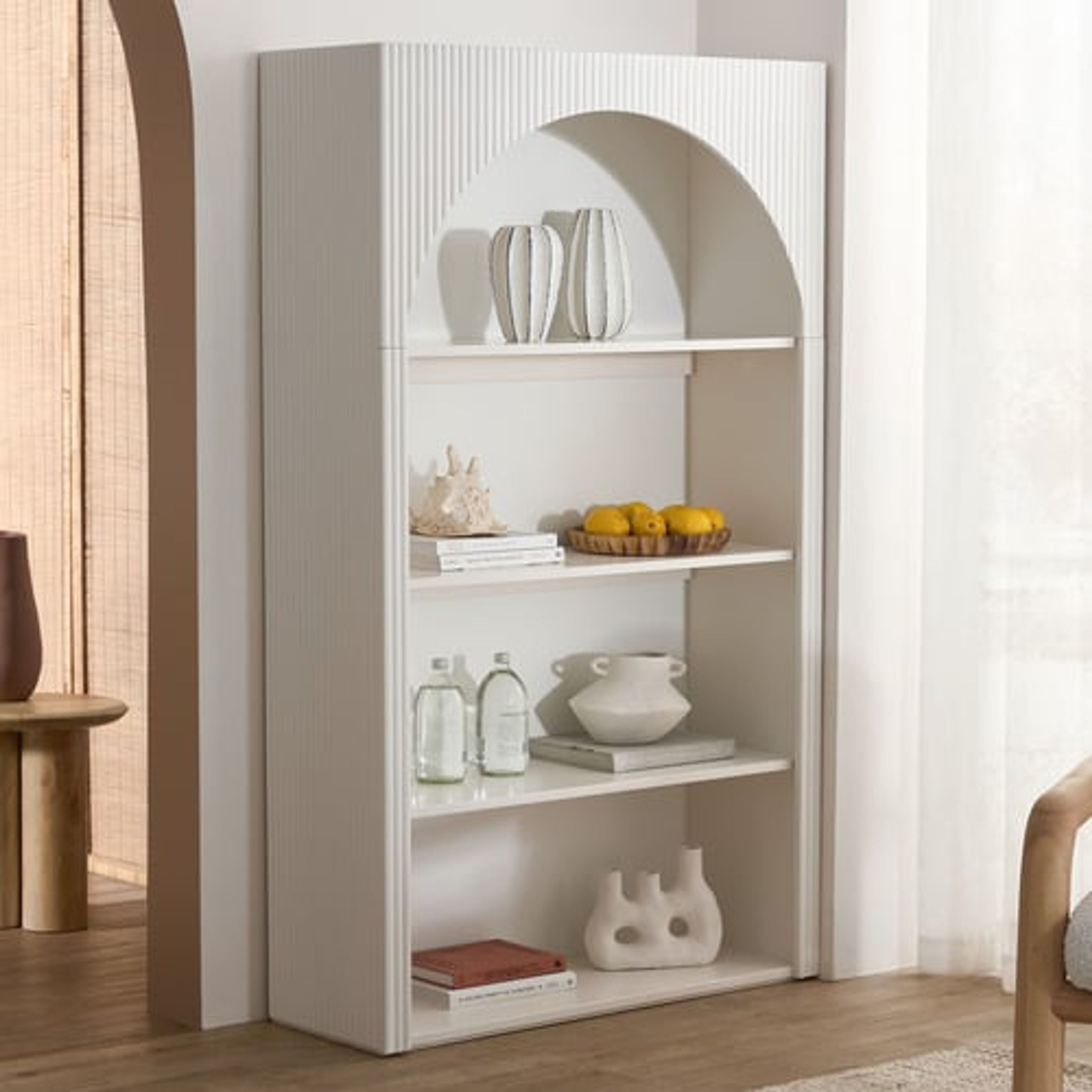 Mesa Arch 4 Shelf Bookcase - Stylish Storage Solution