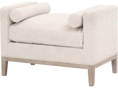 Essentials for Living Stitch & Hand - Dining & Bedroom Keaton Natural Gray Oak Upholstered Accent Stool | ESL6700SLGLINNG