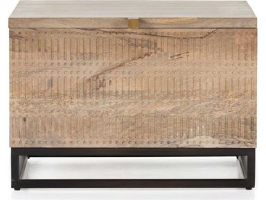 Four Hands Aiden Kelby Gunmetal Square Wood Storage Bunching Table | FS101395003