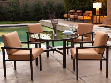 Woodard Salona Cushion By Joe Ruggiero Aluminum Patio Dining Set