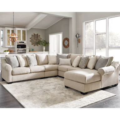 Carnaby 5-Piece Sectional with Chaise, Linen by Ashley | Google Shopping