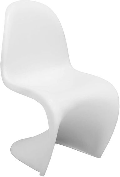 Amazon.com - Mod Made Mid Century Modern Molded Plastic S-Shape Chair Dining Chair, White - Chairs