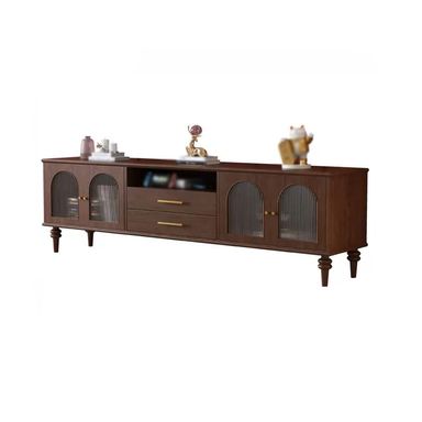 Modern TV Stands Retro Solid Wood TV Cabinet Living Room Entertainment Center Home Simple Audio-Visual Cabinet Storage Cabinet TV Cabinet Stand for Living Room (Color : A, Size : 150 * 40 * 58cm)
