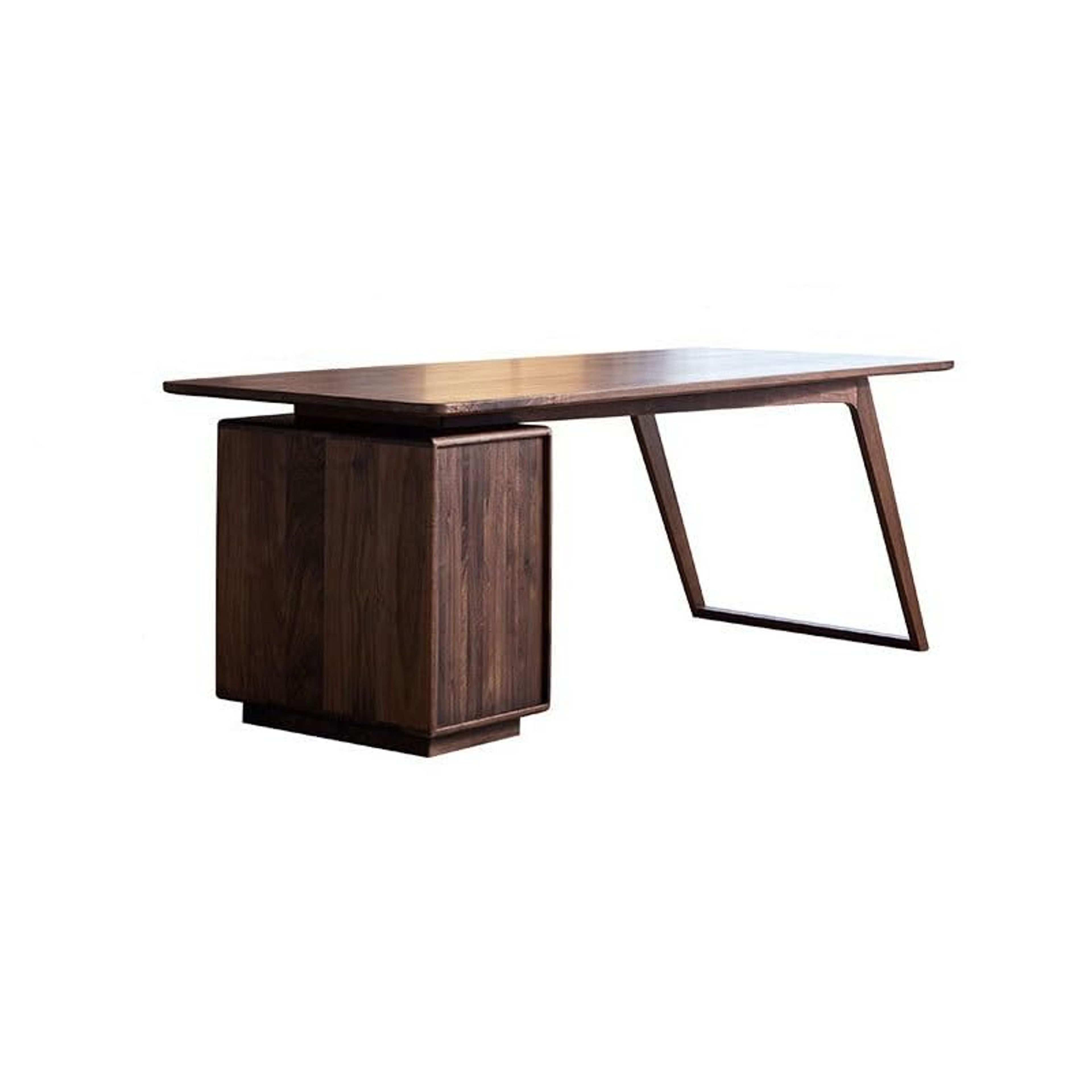 SOPAMI Black Walnut Gaming Desk Solid Wood Minimalist 180x85cm