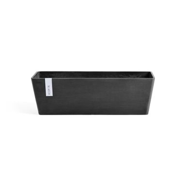 Ecopots Bruges Durable Modern Rectangular Indoor/Outdoor Recycled-Based Composite Flower Pot Planter, Dark Grey, 21.5" Dark Grey 21.5"