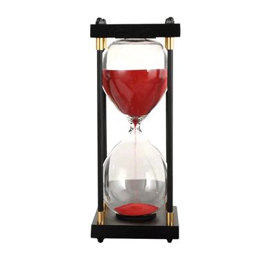 Timer da Cucina，Timer Per Clessidra 60 Minuti Clessidra，conto alla rovescia clessidra design Per Natale Nuovo Anno Compleanno Tavolino Da Tè Scaffale Libri Gioco Di Scuola (Rosso)