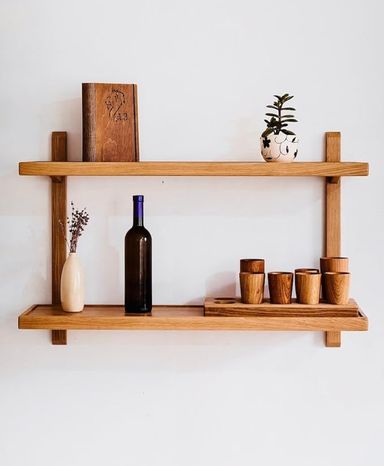 Amazon.com: YHKHAR Floating Shelves, Bathroom Shelves, Wall Plant Shelves, Kitchen Book Shelf Wood, Floating Bookshelf (M,4) : Home & Kitchen