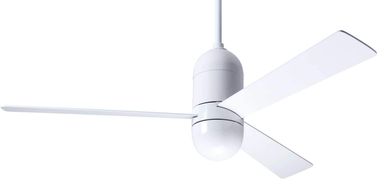 Company Cirrus DC 50 in. Gloss White Ceiling Fan with White Blades