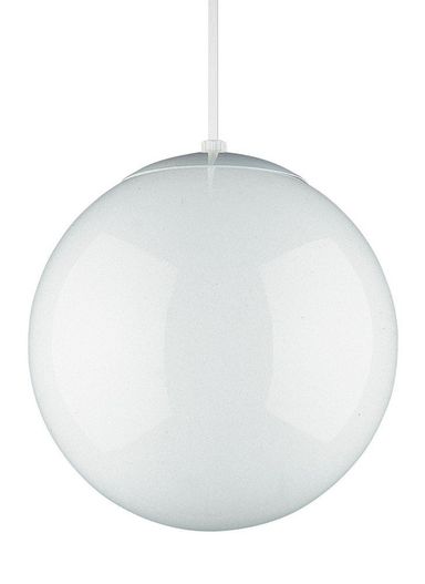 Sea Gull Lighting 6020-15 Leo Globe Pendant Hanging Modern Fixture, One - Light, White