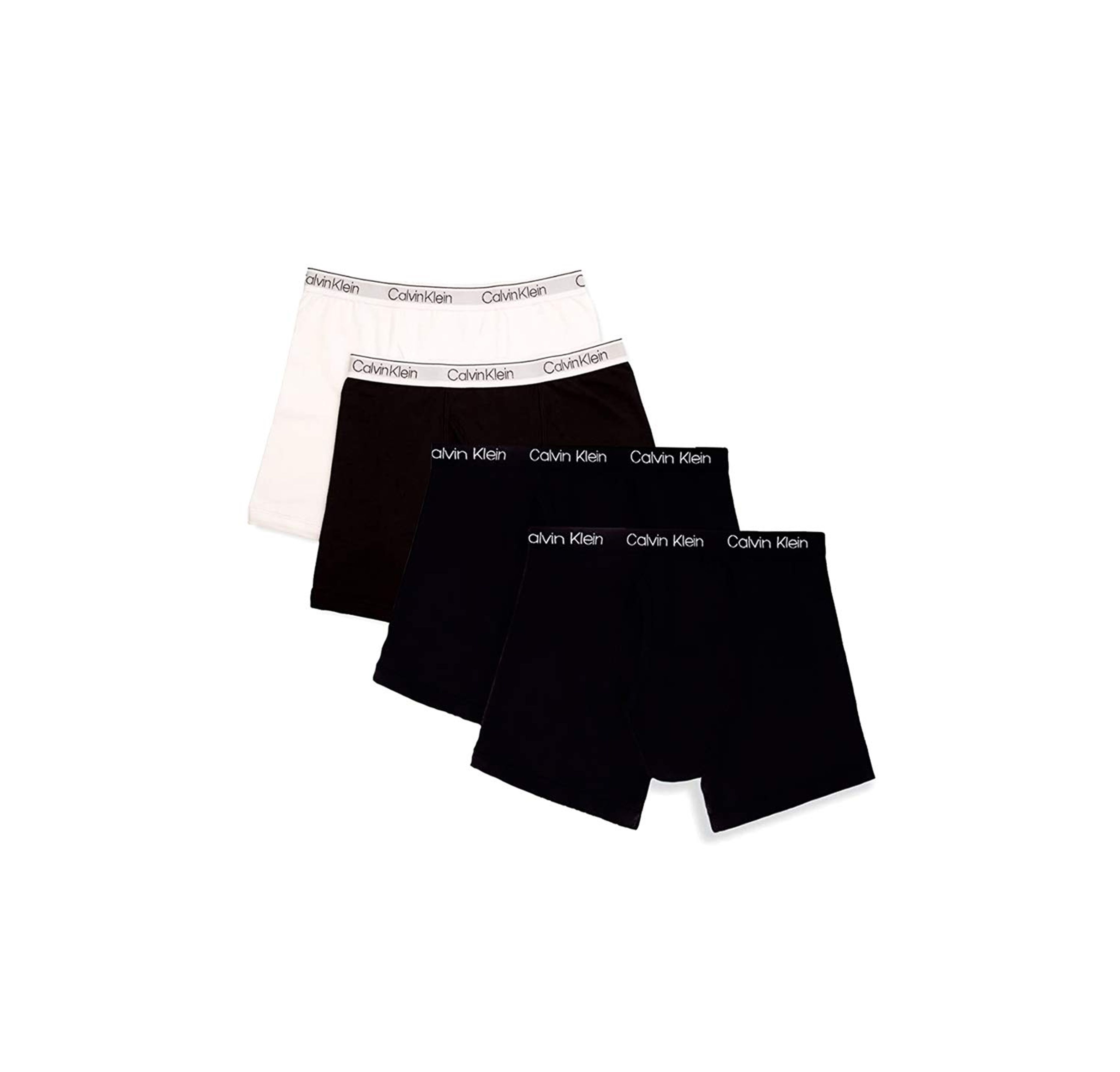 Calvin Klein Boys Boxer Briefs 4-Pack Medium Black/White