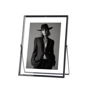 IZIDDO Black Floating Frame, 5"x7" Metal Frame For Picture 4x6,3.5x5, 2x3 Wall Mount or Tabletop Shelf Photo Frames, Double Sided Acrylic Display Picture Frame for Wedding,Office Decor 5×7 Frame Black(acrylic)