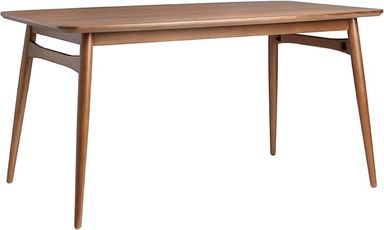 Amazon.com - Walker Edison Mid-Century Modern Solid Wood Tapered-Leg Dining Table, 59 Inch, Walnut - Tables