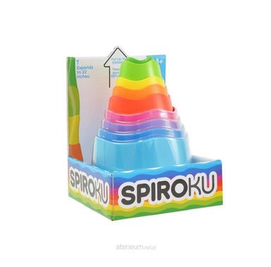 Fat Brain Toys SpiroKu - Stacking & Nesting Cylinders for Preschoolers, Kids 3+ Unique Stacking