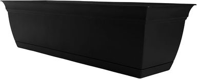 Amazon.com : The HC Companies 24" Eclipse Plastic Window Box 7.76"x24"x6.57" in Black Color : Patio, Lawn & Garden